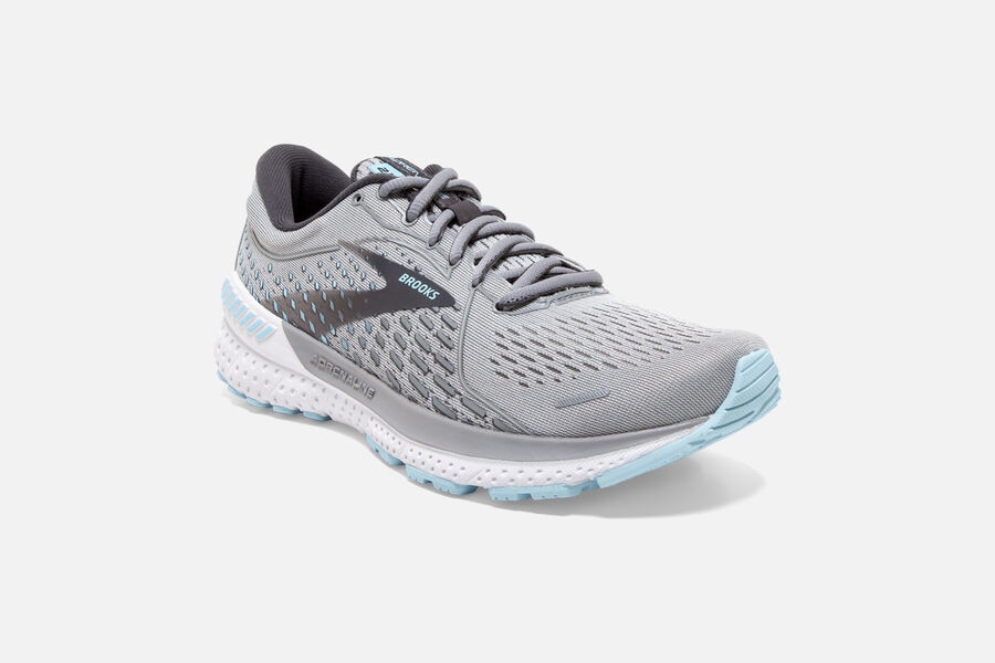 Brooks Running Shoes Womens Grey - Adrenaline GTS 21 Road - 0281-SJQNZ